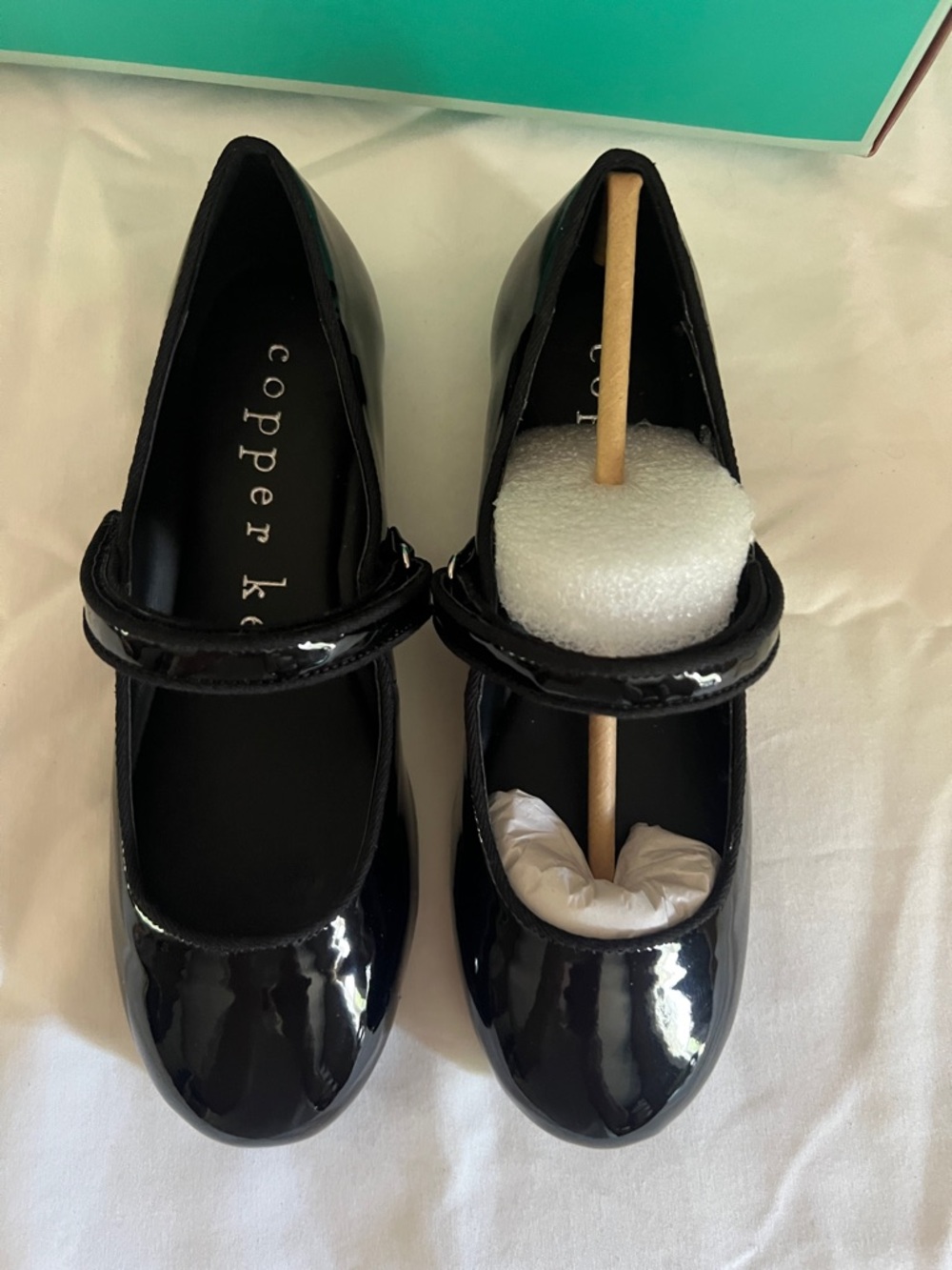 Copper Key Girls Black Patent Mary Janes